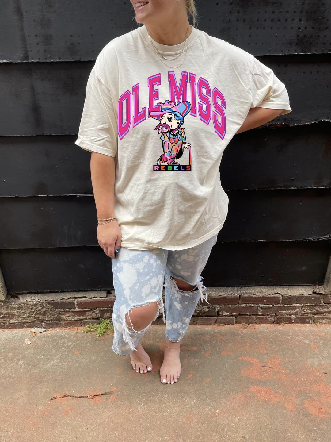 Ole Miss Preppy Retro Comfort Colors Tee