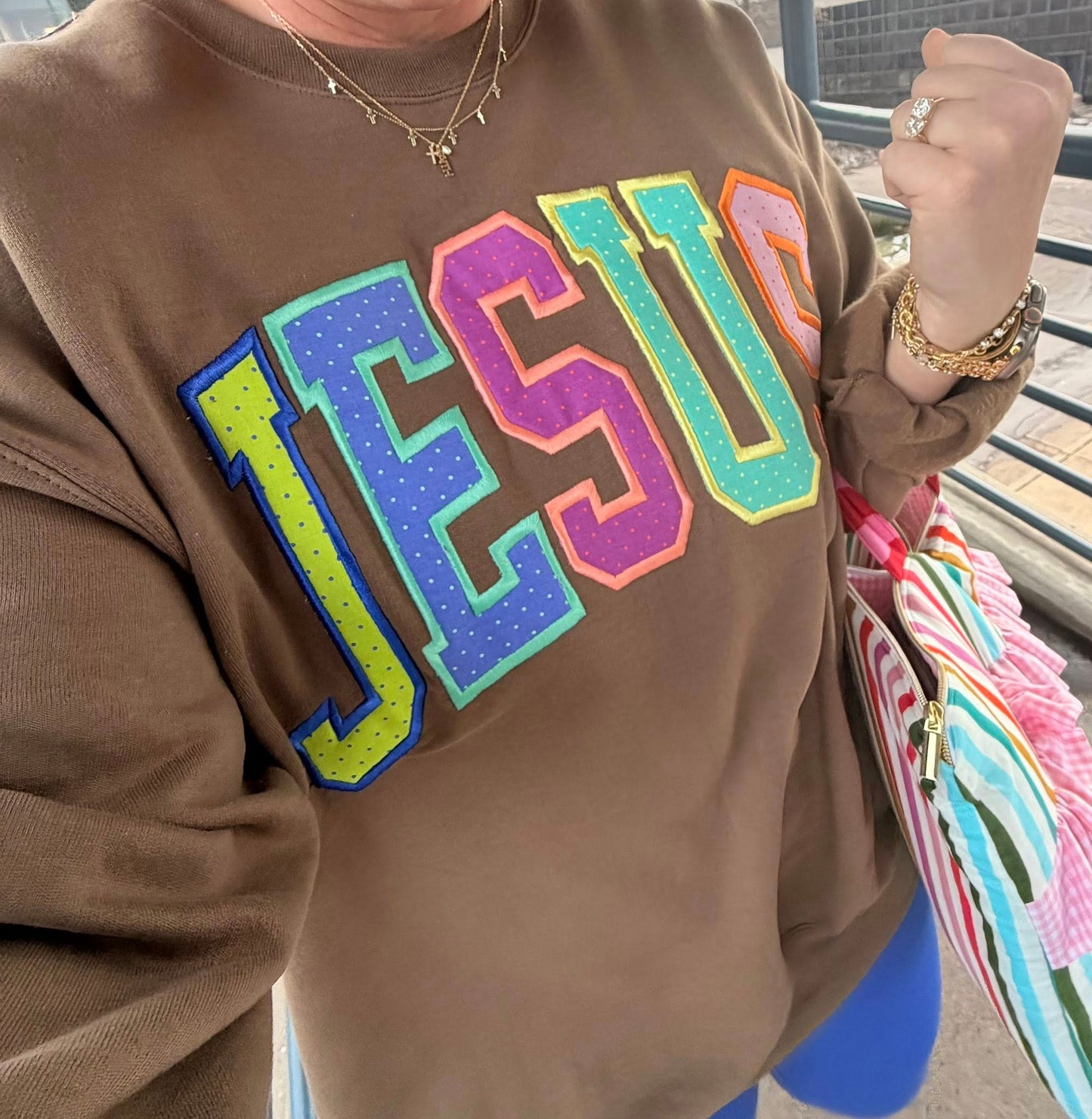 Jesus Emb Tee & Sweatshirt