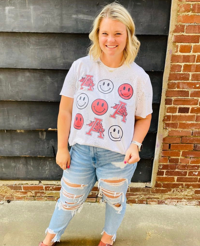 Smiley/Big A RZRBCK Tee