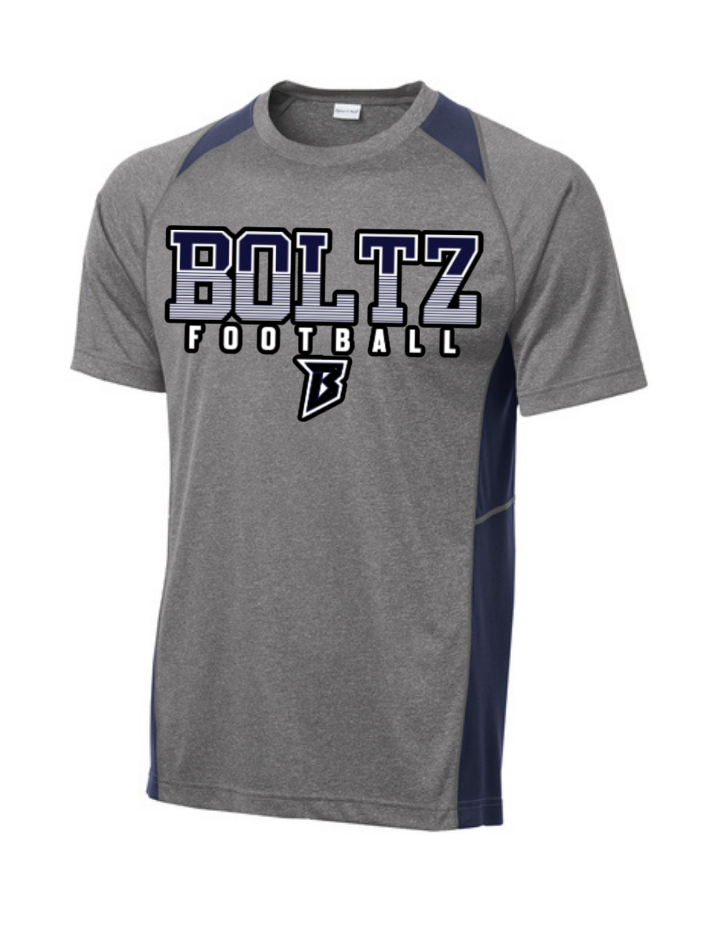 Boltz Navy Colorblock Dri Fit Tee