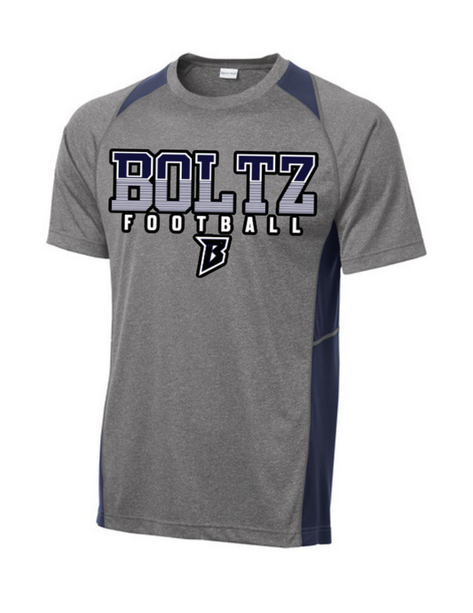 Boltz Navy Colorblock Dri Fit Tee