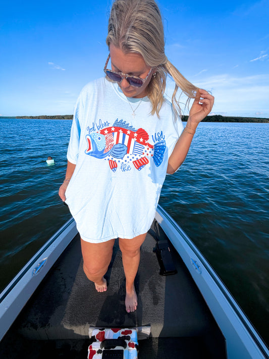 God bless the USA fish