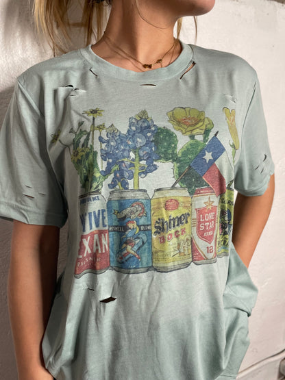 Texas Beer Cans/Flowers