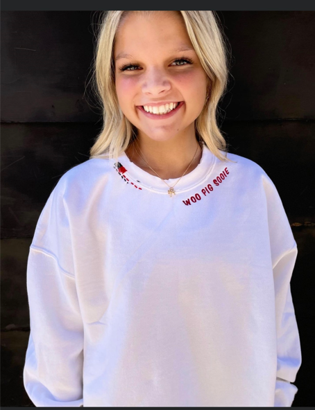 Woo Pig Sooie collar sweatshirt